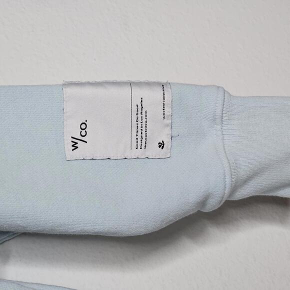 NWT Wasted Collective Unisex Light Blue Hoodie Size XS - Picture 3 of 10